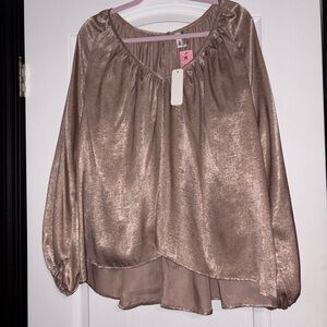 Glam Shimmering Gold Blouse